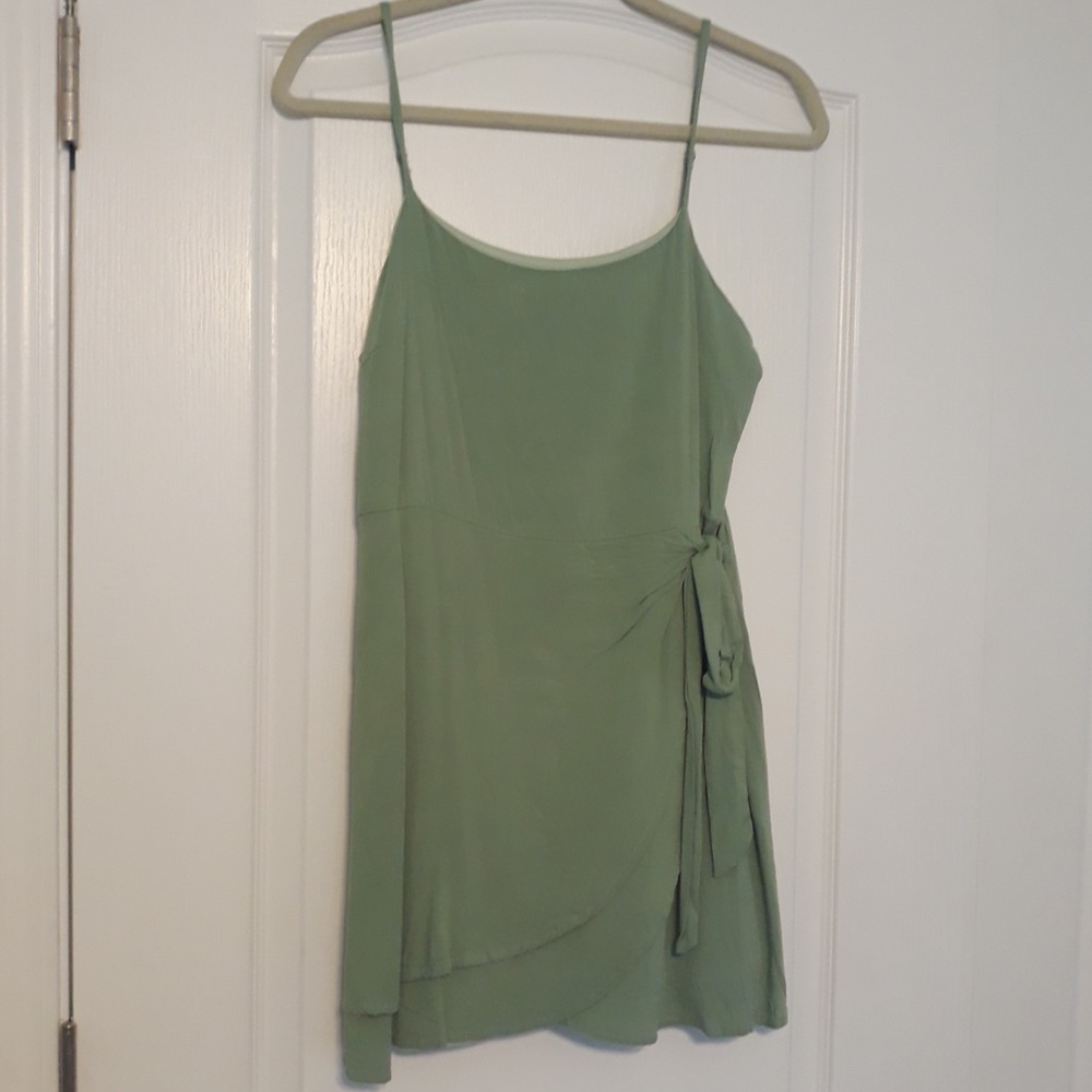 Altar’d State Sage Green Wrap Dress